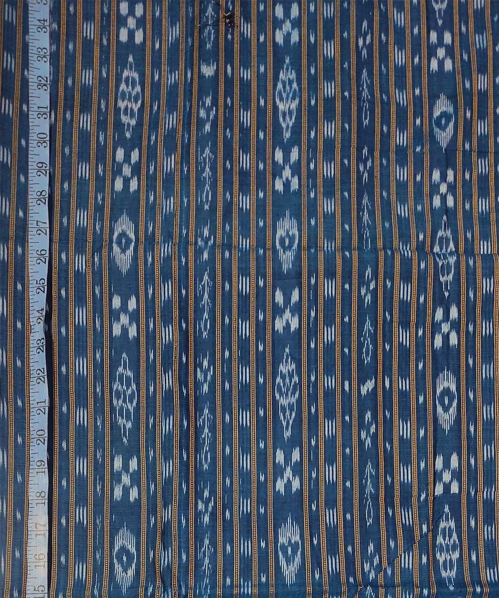 2.5m Blue handloom cotton nuapatna kurta material