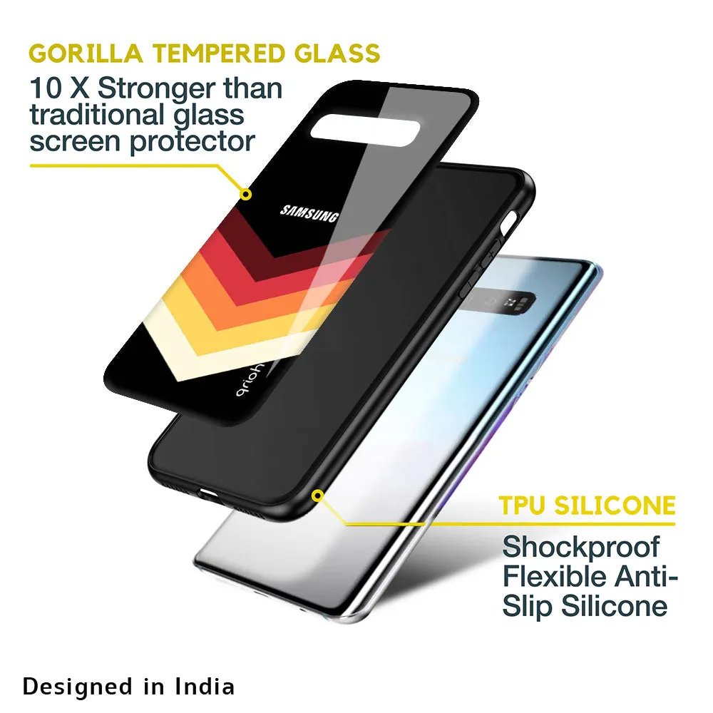 Abstract Arrow Pattern Glass Case For Samsung Galaxy M42