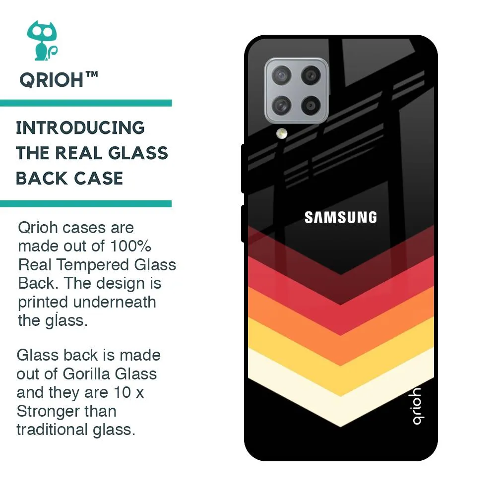 Abstract Arrow Pattern Glass Case For Samsung Galaxy M42