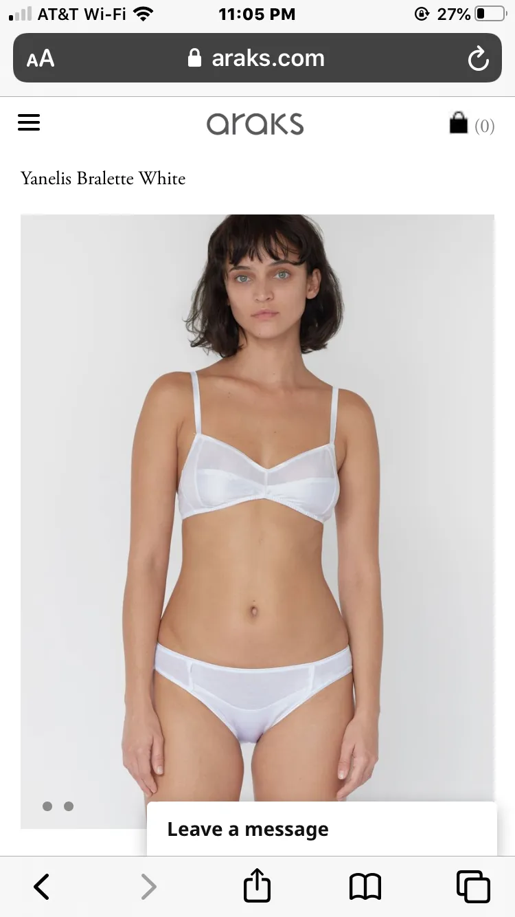 ARAKS~ Yanelis Bralette ( Bare and White)