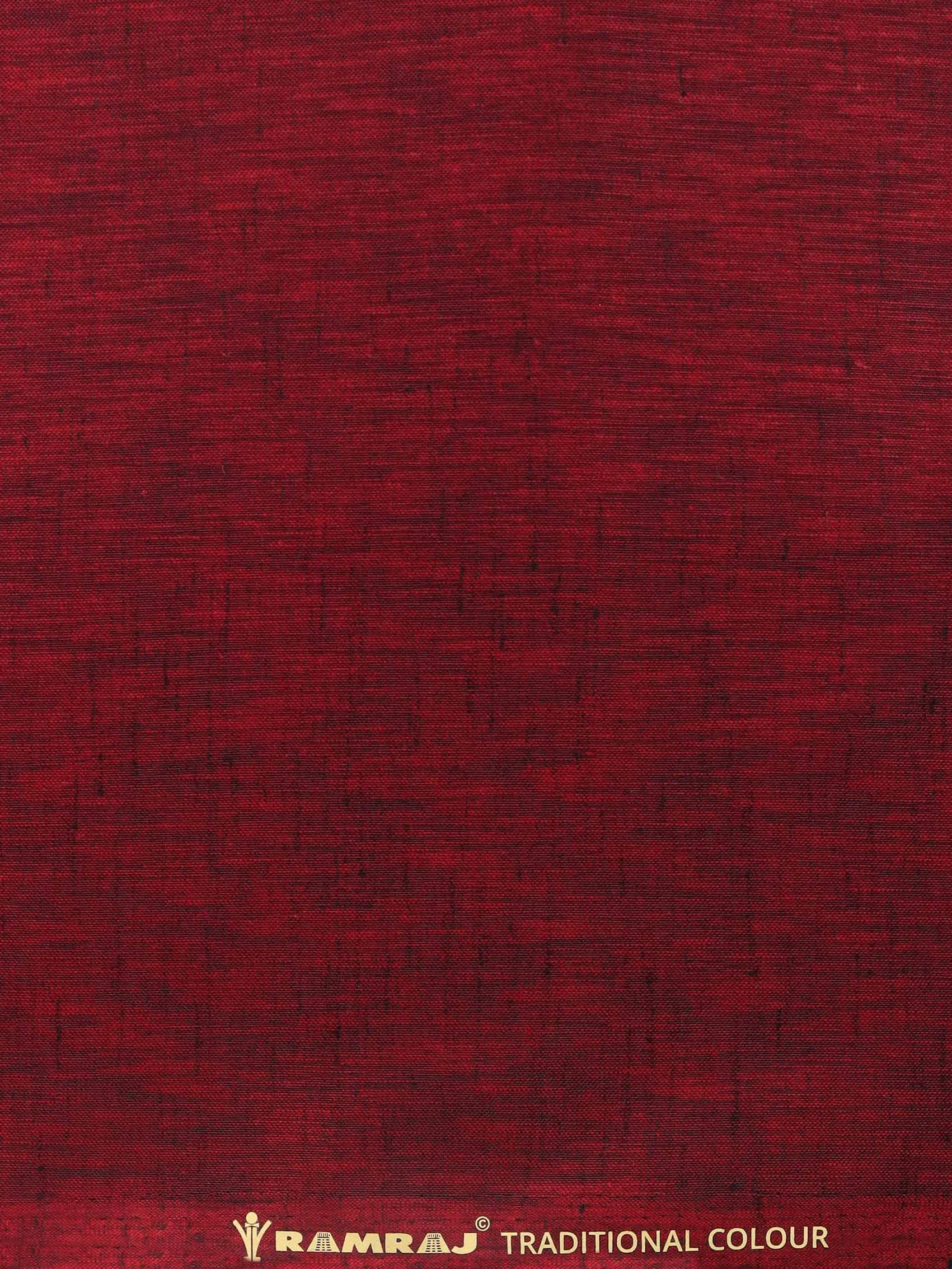 Cotton Rich Maroon Self Design Shirt Fabric Infinity