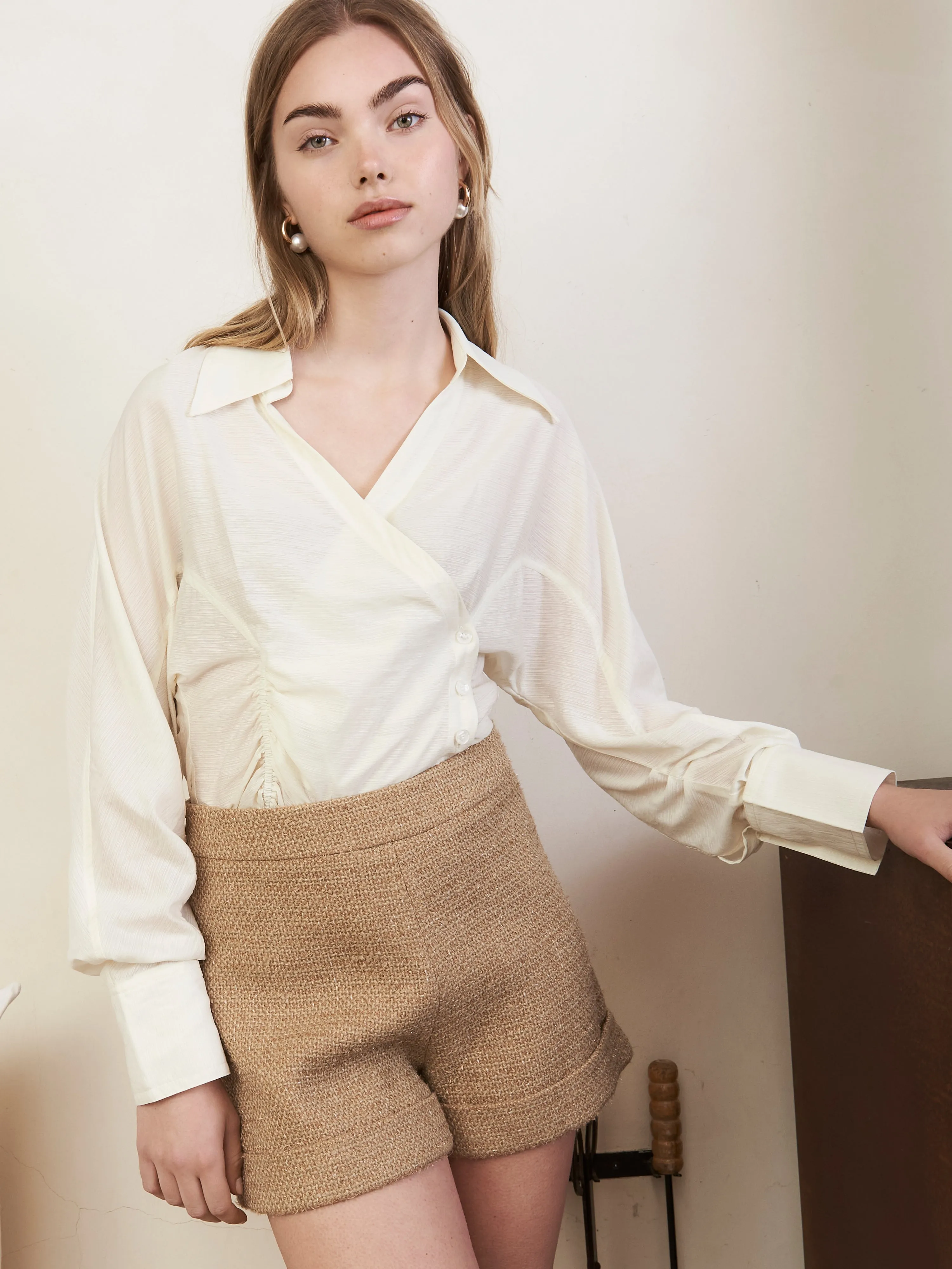 FLORA BLOUSE BEIGE