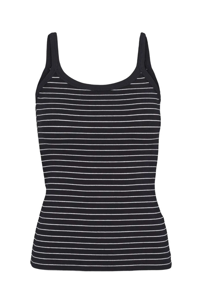 Ludmilla Strap Top - Black / bright white