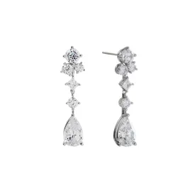Marta Rhodium Chandelier Earrings